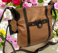 BROWN LT MEDIUM GENUINE LEATHER CROSS BODY SHOULDER MESSENGER BAG SATCHEL