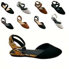 New Women Fashion Ankle Strap Casual Criss Cross Ballet Flats Shoes