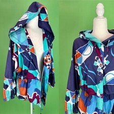 Rare Vintage Marimekko Geometric Cotton Summer Jacket - Size M/l/xl