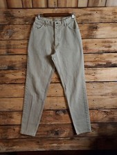 Vintage Wrangler Tan Denim Womens Jeans 12x34 Made In USA