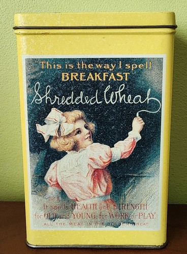 Shredded Wheat Collector's Tin Vintage 1992 Nabisco by Bristol Ware Retro 1942