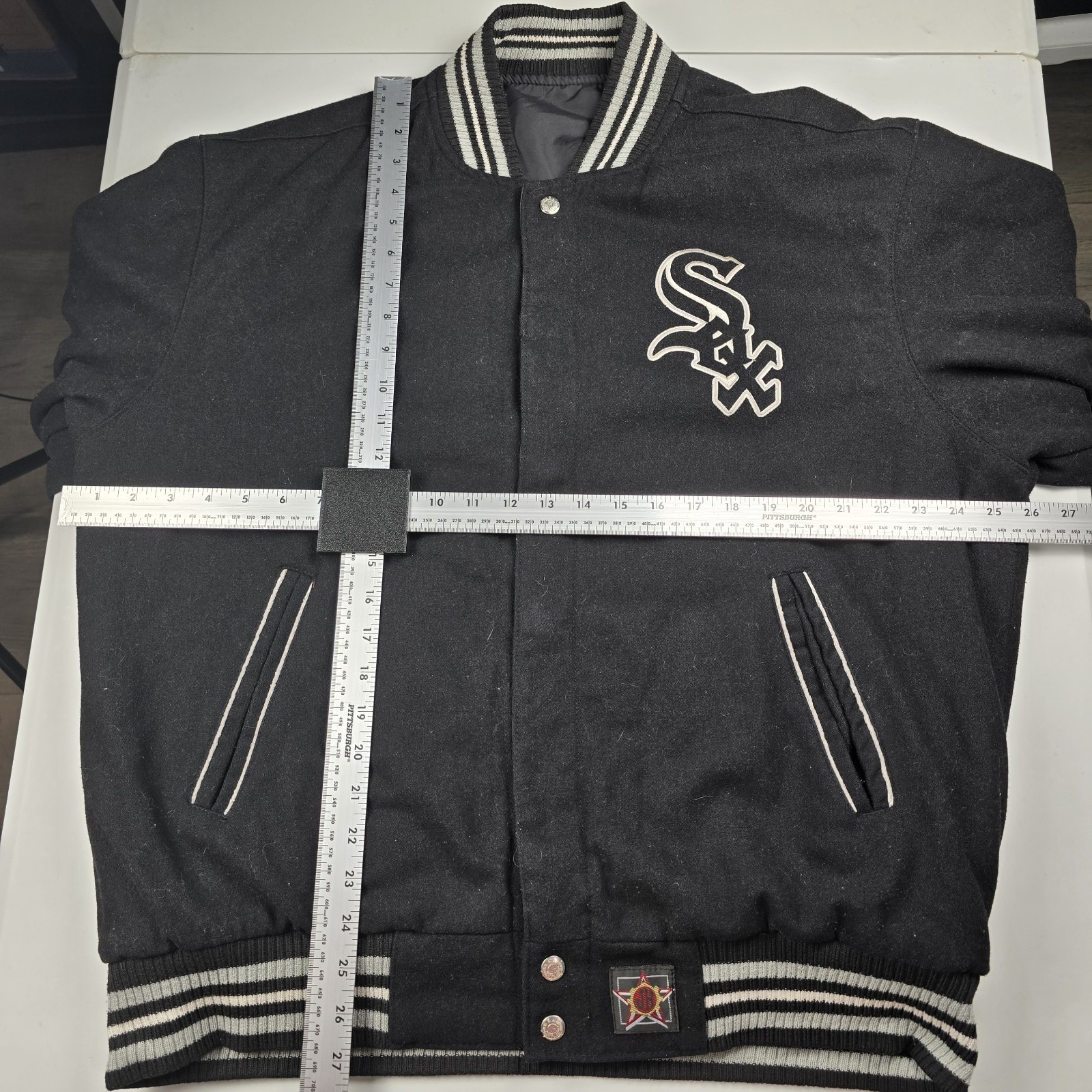 Vintage 90s Men’s L Jeff Hamilton Reversible Chicago White Sox Varsity Jacket