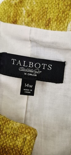 Talbots Woman 14W Floral Twill Blazer Career Office Siren Corpcore - Afbeelding 14 van 15