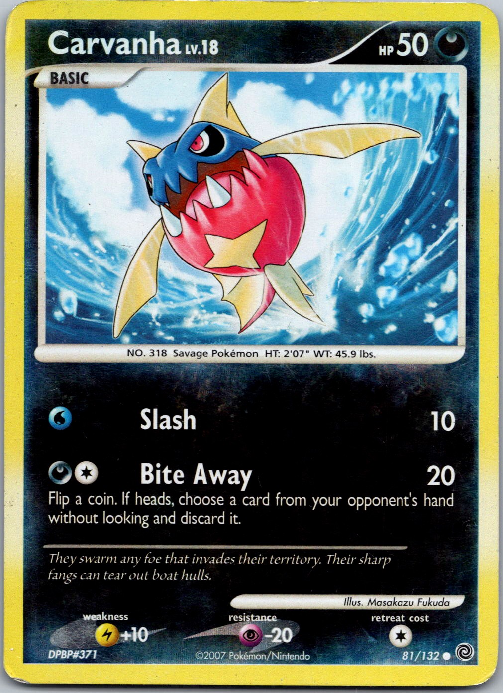 Carvanha #81/132 Secret Wonders Reverse Holo Pokemon MP