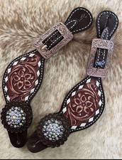 Ladies Two Tone Top Grain Leather Western Pai...