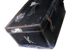 Rare John Handley & Sons Glasgow Travel Trunk Antique Display Film Prop VTG