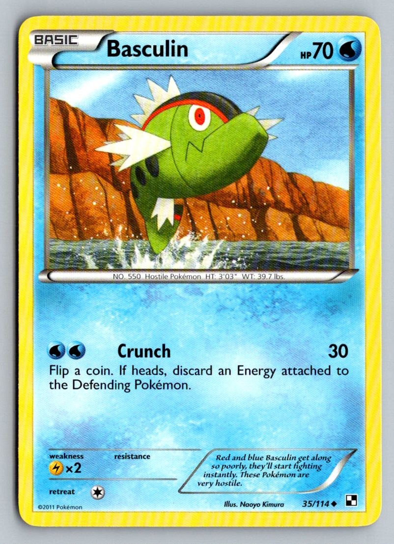 BASCULIN 35 BLACK & WHITE POKEMON LP