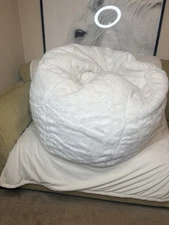 pottery barn Polar Bear Faux Fur Ivory Bean Bag Chair & Insert- Medium