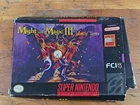 Might & Magic III Isles of Terra 3 Super Nintendo SNES Game & Box, Tested