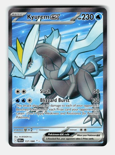 Kyurem ex 157/086 Holo Ultra Rare Black Bolt Pokemon Near Mint