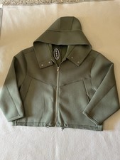 Womens Scoop Neoprene Oversized Jacket Green Size Large 12-14