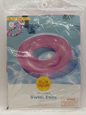 Sun Squad 31'' Inflatable Swimming Swin Tube Pink Pool Float NEW!