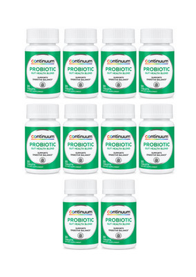Continuum Probiotic Gut Health Blend 10 Pack 30 Tablets Digestive Balance