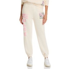 Vintage Havana Cream Gray Pink Bandana Patch Jogger Size M NWT