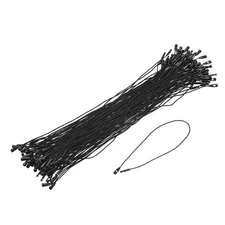 Polyester rope Hang Tag String Snap Lock Price Tag Fastener black 7.8inch 500pcs