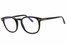 TOM FORD FT5819-B 001 Eyeglasses Black Frame Blue Block Lenses 50mm