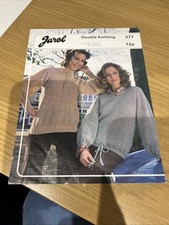 Vintage 32-40 Zoll Strickmuster, gerippte Passe & V-Ausschnitt Pullover, Jarol 377