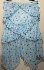 Urban Outfitters Light Blue Asymmetrical Cascading Ruffle Skirt Size S NWT