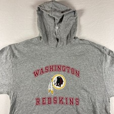 Washington Redskins Hoodie Mens Extra Large Gray Lightweight Pullover Logo SI