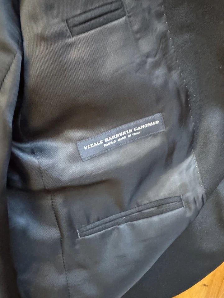 J. Traje Chaqueta Crew Para Hombre Ludlow Slim-fit Lana Italiana Franela Negro 40S  Foto 3 de 4