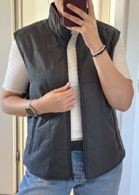 Fay Steppweste grau | puffer vest | hochkragen | oversized | Gr. M