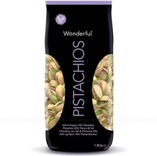 Wonderful Salt & Pepper Pistachios Large Sharing Bag Salted Nuts 1.36kg Pack