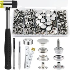 Canvas Snap Kit, Snaps Button, Heavy Duty Fastener Tool Set, 356 PCS Stainles...