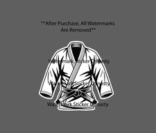 Ju Jitsu Gi Sticker Waterproof Decal Black Belt Marital Arts Sport Gift NEW