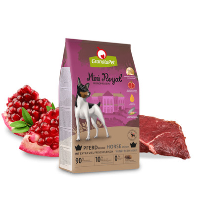 Granata Pet Hundefutter Mini Royal Pferd Mono, Hypoallergen 1kg (für kl. Hunde)