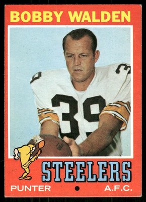 1971 Topps Bobby Walden #102 Pittsburgh Steelers