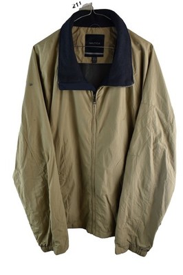 NAUTICA Beige Windcheater Jacke Größe 2XL Herren Full Zip Freizeit Outdoor