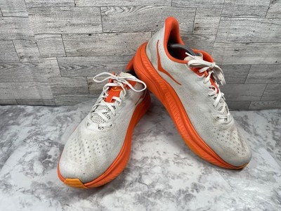 Hoka One One MACH 6 Sneakers Men 12D Running Shoes Beige Orange Sports Trainers