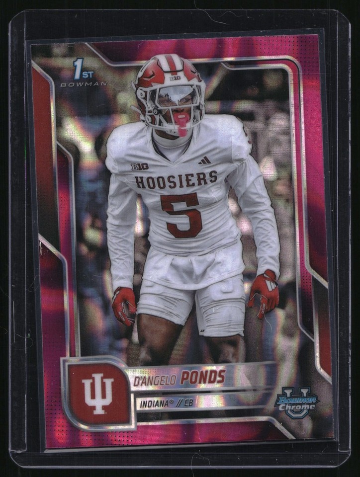 2025 Bowman University Chrome Pink Lava Refractor #104 D'Angelo Ponds Bowman University Chrome Pink Lava Refractor #104 D'Angelo Ponds 1st Bowman