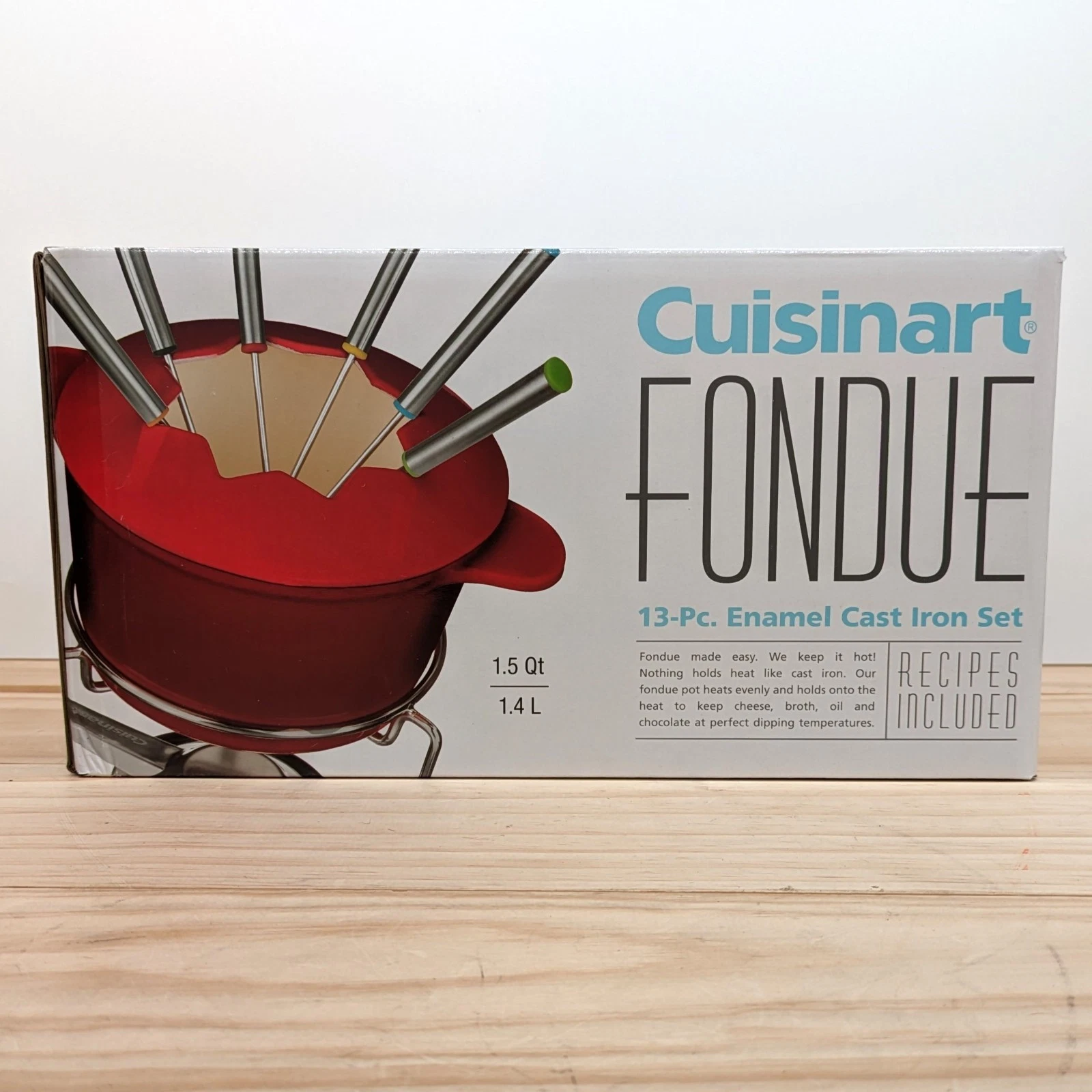 Cuisinart 13-pc. Enamel Cast Iron Fondue Set FP-115R Red - New
Opens in a new window or tab