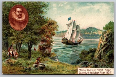 Henry Hudson's & Half Moon Discovers the Hudson River
