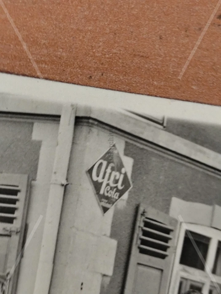 Postal AFRI Cola piedra angular cigarrillos esmalte cartel publicidad foto MF1 Foto 2 de 4