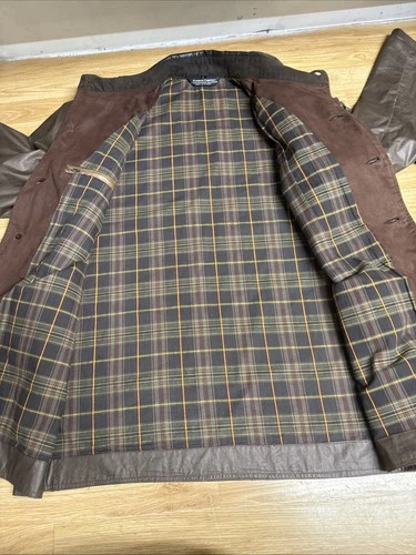 Francis Campelli By Mackintosh Brown Rubberized Rain Jacket Men's Large  image 6