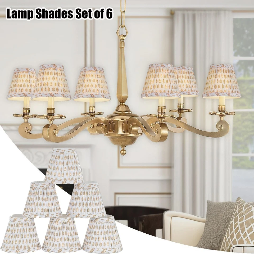 Juego de 6 cortinas de araña, mini pantalla de lámpara 3" superior x 5,5" inferior x 4,7" inclinada... Foto 4 de 4