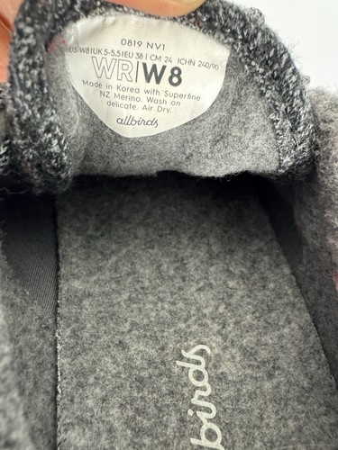 Allbirds Wool Runners graue Damen-Sneaker US-Größe 8 - Bild 9 von 9