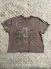 Inspired Culture Boho Western Themed slight cropped T-shirt size Small Festival