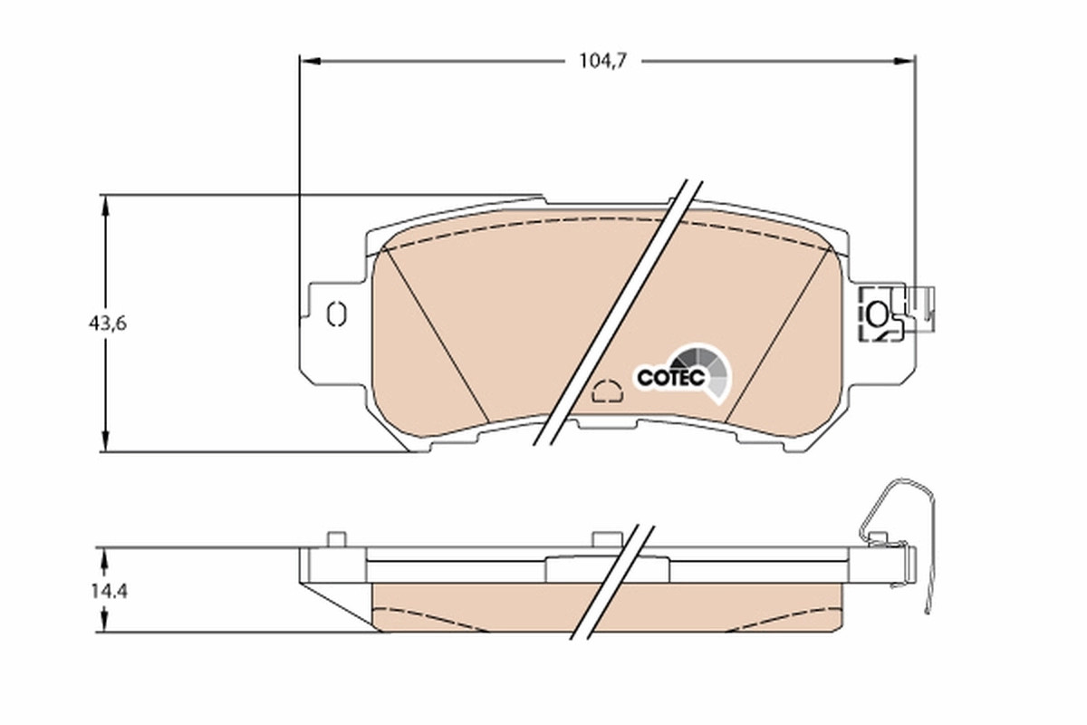 Plaquettes de frein TRW GDB3539 anti-poussière noire pour nettoyer le frein à disque OE DAY3