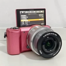 Sony Alpha a5000 Mirrorless Digital Camera Pink with 16-50mm OSS Lens E-Mount