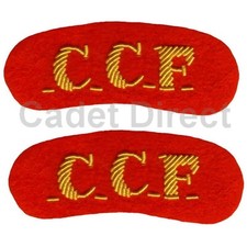 CCF Mess Dress Shoulder Titles, Pair, Red