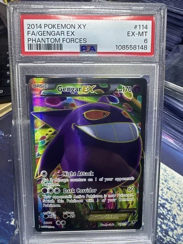 Pokemon Gengar EX XY Phantom Forces Full Art #114 PSA 6