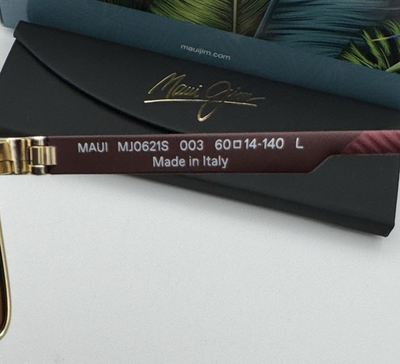 Maui Jim Piha DGS621-16 - Shiny Gold W /Burgundy / Dual Mirror