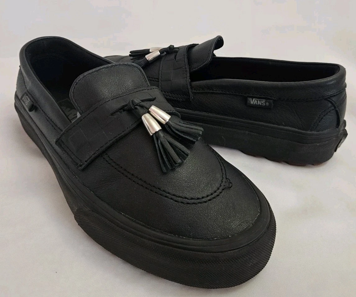 Mocassino Vans in pelle con nappe scarpe da skate us intime ottimeioni cond u 7onna don