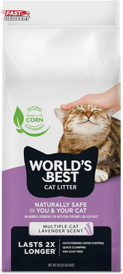 WORLD'S BEST CAT LITTER Multiple Cat Lavender Scented 32-Pounds - Natural Ingred