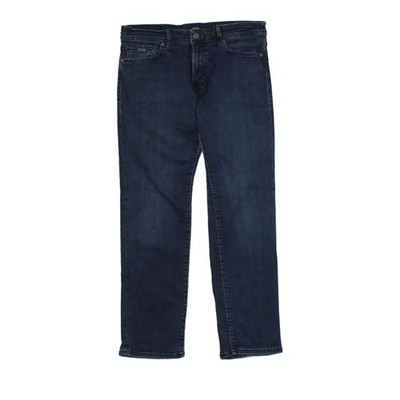 Hugo Boss Maine Jeans Herren W34 L30 Blau Regular Straight Stretch Denim