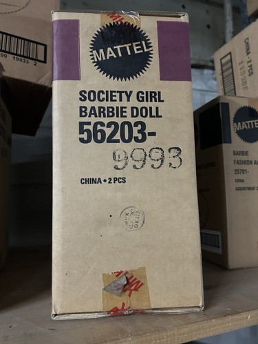Factory sealed case of two Mattel Barbie Society Girl Collection 2001 56203