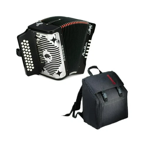 Acordeón Hohner 3100FB Panther acordeón diatónico de 3 filas con bolsa de concierto Hohner AGB